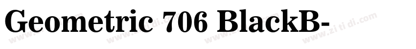 Geometric 706 BlackB字体转换